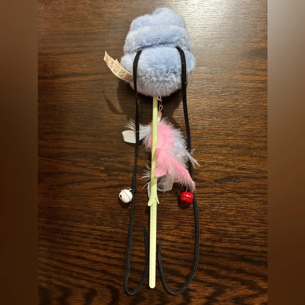 Baby Three Cat Teasing Stick Plush Series Confirmed Rainbow Puff